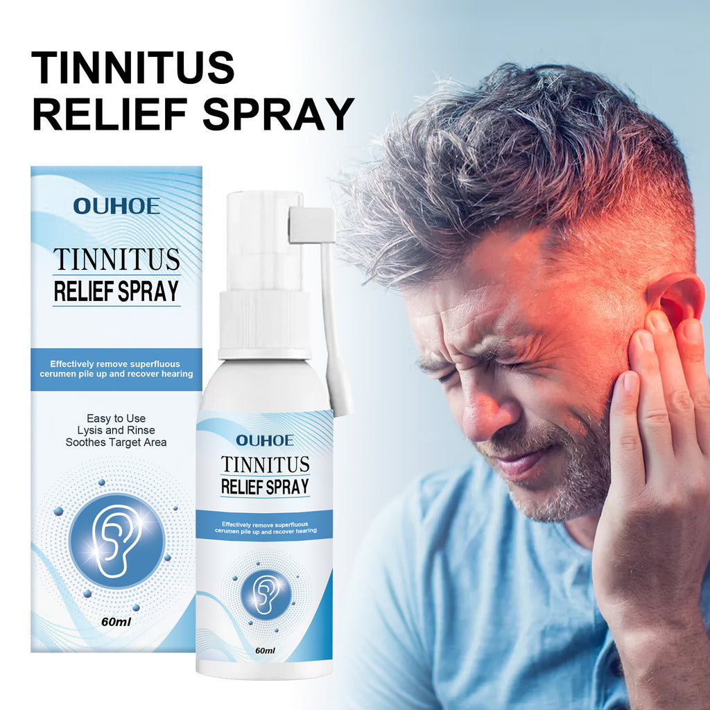 Tinnitus Relief Spray Relieving Ear Discomfort Back Earplugs Earwax Cleaning Care Spray